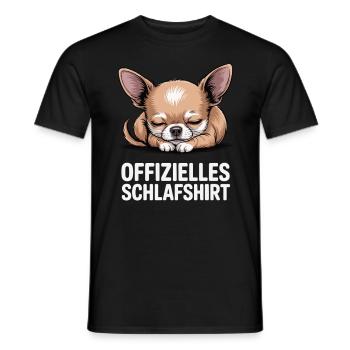 Offizielles Schlafshirt chiwawa - Männer T-Shirt - Schwarz - Vorne - AI Model Male 178 light (178cm)