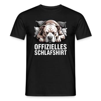 Offizielles Schlafshirt Pitbull edition - Männer T-Shirt - Schwarz - Vorne - AI Model Male 178 light (178cm)