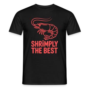 Crevettes les meilleures - T-shirt homme - noir - Devant - AI Model Male 178 light (178cm)
