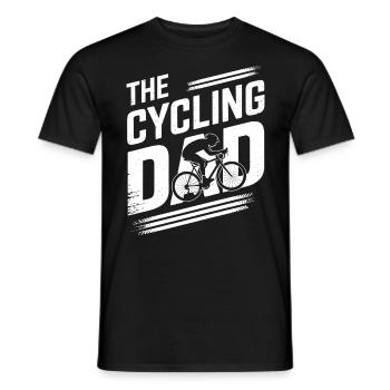 The cycling dad - Men's T-Shirt - black - Front - AI Model Male 178 light (178cm)
