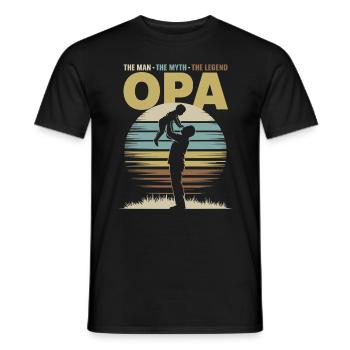 L’homme, le mythe, la légende - Papi - T-shirt homme - noir - Devant - AI Model Male 178 light (178cm)
