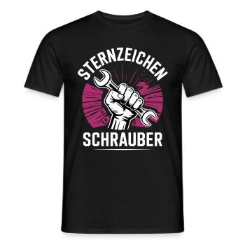 Sternzeichen Schrauber – - Männer T-Shirt - Schwarz - Vorne - AI Model Male 178 light (178cm)