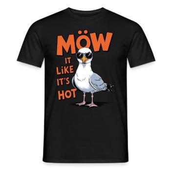 Möw it like its hot - Männer T-Shirt - Schwarz - Vorne - AI Model Male 178 light (178cm)