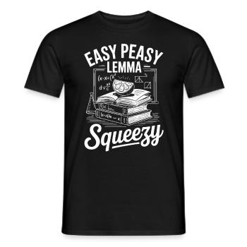 Easy peasy lemma squeezy - Men's T-Shirt - black - Front - AI Model Male 178 light (178cm)