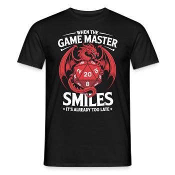 Quand le maître du jeu sourit, il est déjà trop tard - T-shirt homme - noir - Devant - AI Model Male 178 light (178cm)