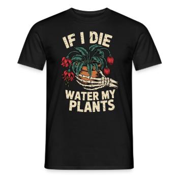 Si je meurs, arrose mes plantes - T-shirt homme - noir - Devant - AI Model Male 178 light (178cm)