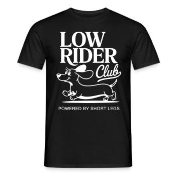 Low Rider Dachshund Club – For fans of low-laid - Men's T-Shirt - black - Front - AI Model Male 178 light (178cm)