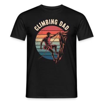 Climbing Dad - Men's T-Shirt - black - Front - AI Model Male 178 light (178cm)