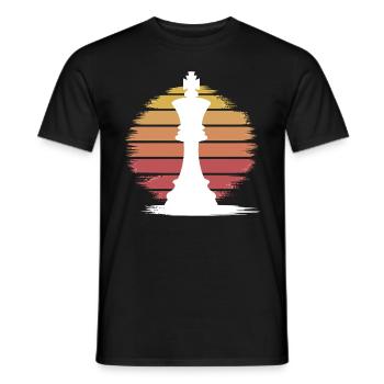 Chess King – Stylish Statement for Chess Love - Men's T-Shirt - black - Front - AI Model Male 178 light (178cm)