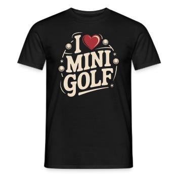 I love golf – fun on the golf course - Men's T-Shirt - black - Front - AI Model Male 178 light (178cm)