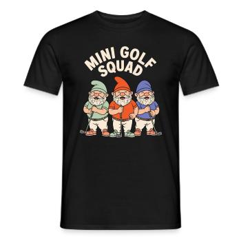 Équipe de minigolf – 3 nains en action - T-shirt homme - noir - Devant - AI Model Male 178 light (178cm)