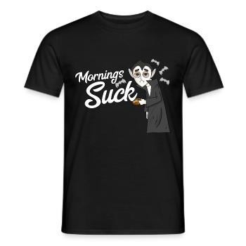 Idée de cadeau d'anniversaire de travail grincheux de vampire - T-shirt homme - noir - Devant - AI Model Male 178 light (178cm)