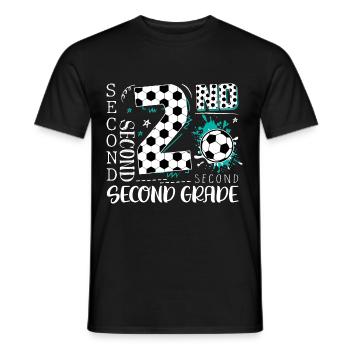 2nd Grade Football - Men's T-Shirt - black - Front - AI Model Male 178 light (178cm)
