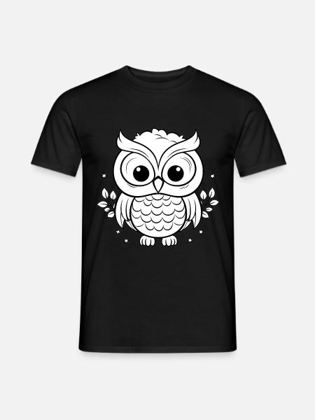 Cute Kids Owl - Men's T-Shirt - black