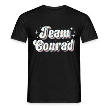 Team Conrad Vintage Cool - Men's T-Shirt - black - Front - AI Model Male 178 light (178cm)