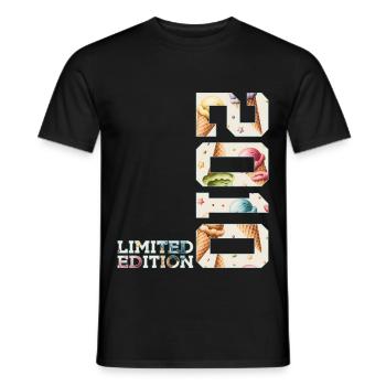ÉDITION LIMITÉE D’ÉTÉ 2010 16E ANNIVERSAIRE DE GLACE - T-shirt homme - noir - Devant - AI Model Male 178 light (178cm)
