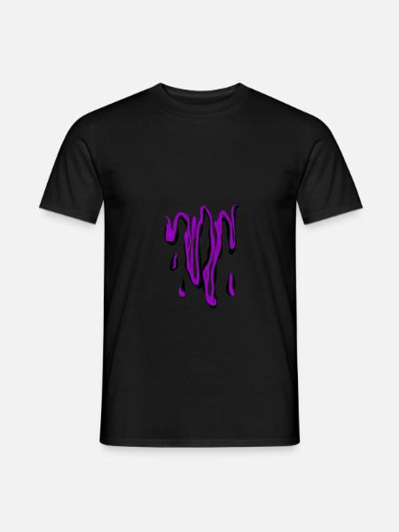 Dripping Purple Design - Men's T-Shirt - black