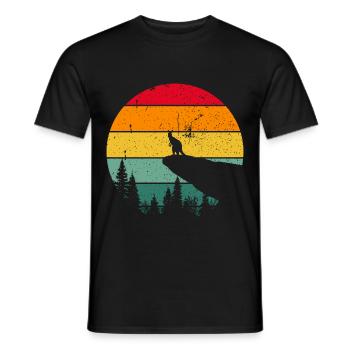 Vintage Rétro Kangourou Australie Cadeau - T-shirt homme - noir - Devant - AI Model Male 178 light (178cm)
