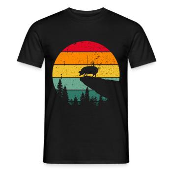 Cochons de porc vintage - T-shirt homme - noir - Devant - AI Model Male 178 light (178cm)