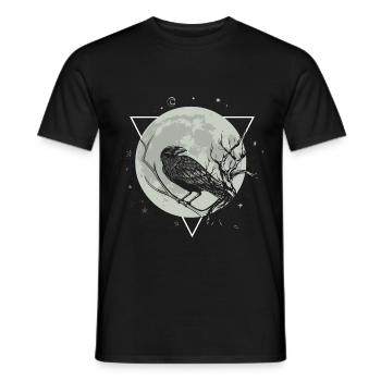 Krähe Mond Schwarze Schwarzer Rabe - Männer T-Shirt - Schwarz - Vorne - AI Model Male 178 light (178cm)