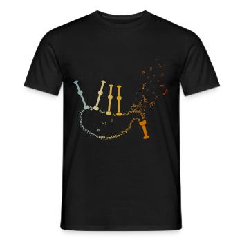 Vintage Bagpipes Notes Bagpipe Of Notes - Männer T-Shirt - Schwarz - Vorne - AI Model Male 178 light (178cm)
