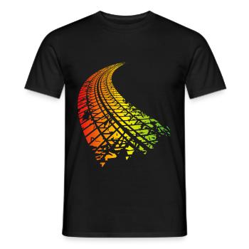 Reggae track - Men's T-Shirt - black - Front - AI Model Male 178 light (178cm)