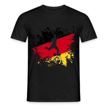 Fußball Deutschland Flagge - Männer T-Shirt - Schwarz - Vorne - AI Model Male 178 light (178cm)