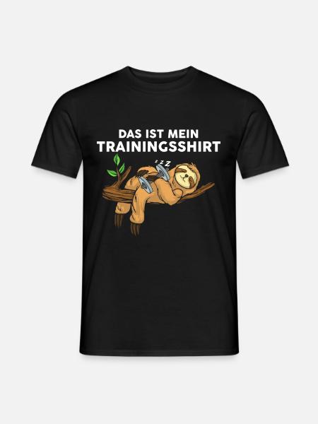 Trainingsshirt Faultier - Männer T-Shirt - Schwarz