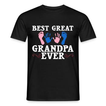 great-grandfather grandpa great-grandparents grandfather - Men's T-Shirt - black - Front - AI Model Male 178 light (178cm)