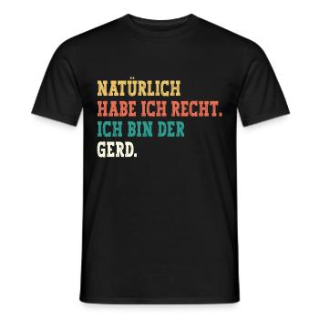 Gerd Lustiger Spruch Vorname Name Gerd - Männer T-Shirt - Schwarz - Vorne - AI Model Male 178 light (178cm)