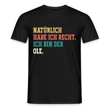 Ole Lustiger Spruch Vorname Name Ole - Männer T-Shirt - Schwarz - Vorne - AI Model Male 178 light (178cm)