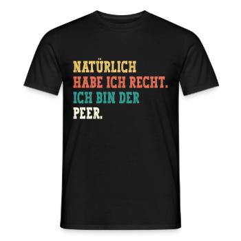 Peer Lustiger Spruch Vorname Name Peer - Männer T-Shirt - Schwarz - Vorne - AI Model Male 178 light (178cm)