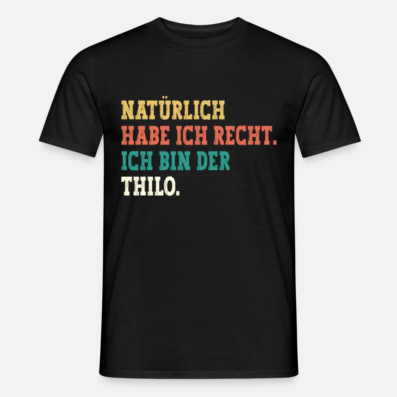 Thilo Lustiger Spruch Vorname Name Thilo - Männer T-Shirt - Schwarz