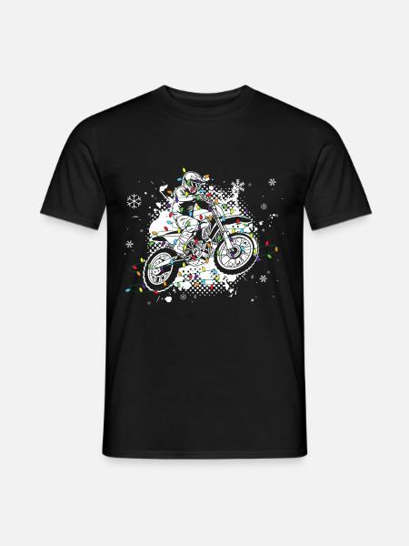 Christmas Motocross - Männer T-Shirt - Schwarz