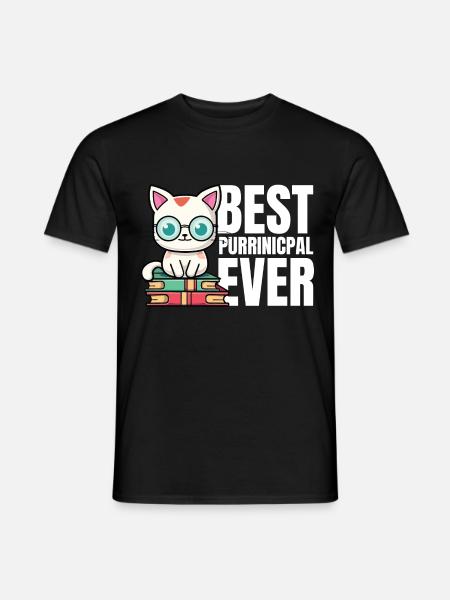 Best purrinicpal ever - Männer T-Shirt - Schwarz