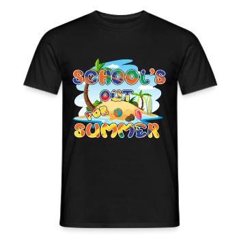Schools Out For Summer Holidays Last Day of School - Men's T-Shirt - black - Front - AI Model Male 178 light (178cm)