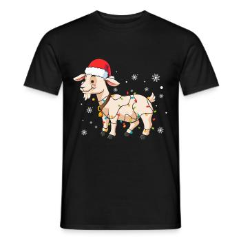 Noël de chèvre - T-shirt homme - noir - Devant - AI Model Male 178 light (178cm)