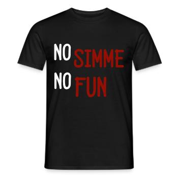 No Simme No Fun Lustiger Simson Spruch - Männer T-Shirt - Schwarz - Vorne - AI Model Male 178 light (178cm)