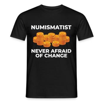 Numismatik Münzen sammeln Münzsammler Geld - Männer T-Shirt - Schwarz - Vorne - AI Model Male 178 light (178cm)
