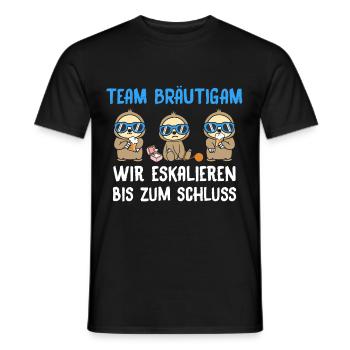 Team Bräutigam Wir Eskalieren Bis Zum Schluss - Männer T-Shirt - Schwarz - Vorne - AI Model Male 178 light (178cm)