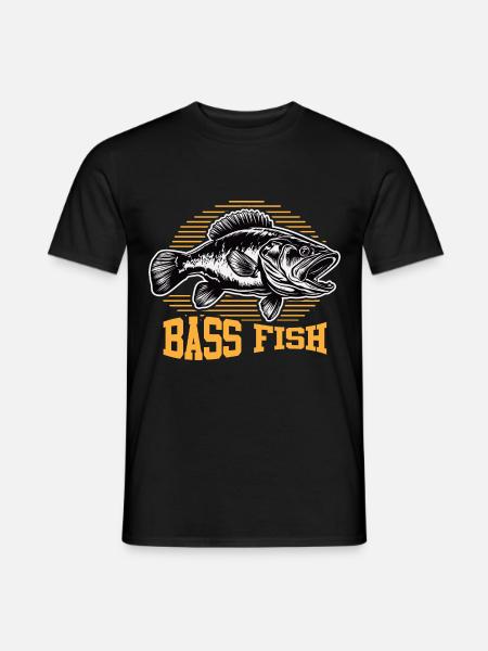 Barsch-Fisch - Männer T-Shirt - Schwarz