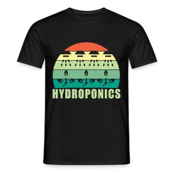 Hydroponics - Men's T-Shirt - black - Front - AI Model Male 178 light (178cm)