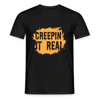 Creepin it real - conception d'Halloween - T-shirt homme - noir - Devant - AI Model Male 178 light (178cm)
