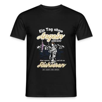 Angeln Angler Fische Sportfischer Fischen Geschenk - Männer T-Shirt - Schwarz - Vorne - AI Model Male 178 light (178cm)