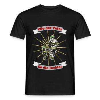Feuerwehr Papa Tochter Geschenk - Männer T-Shirt - Schwarz - Vorne - AI Model Male 178 light (178cm)