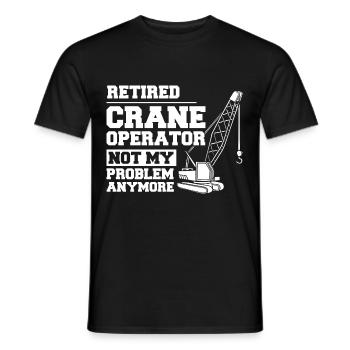Formation de grutier Ouvrier de la construction Tour de grue - T-shirt homme - noir - Devant - AI Model Male 178 light (178cm)