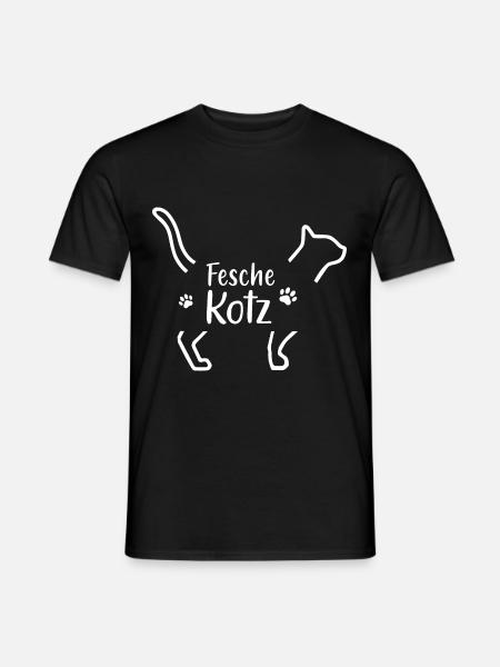 Fesche Kotz - Männer T-Shirt - Schwarz