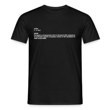 Otaku (définition seulement) - T-shirt homme - noir - Devant - AI Model Male 178 light (178cm)