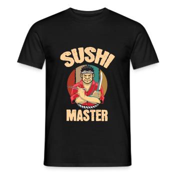 Cooles Sushi-VorlagenVintages Sushi-Liebhabergeschenk - Männer T-Shirt - Schwarz - Vorne - AI Model Male 178 light (178cm)