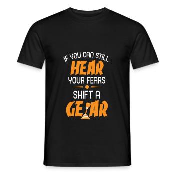 Cadeau drôle de changement de vitesse contre les peurs amateurs de vélo - T-shirt homme - noir - Devant - AI Model Male 178 light (178cm)